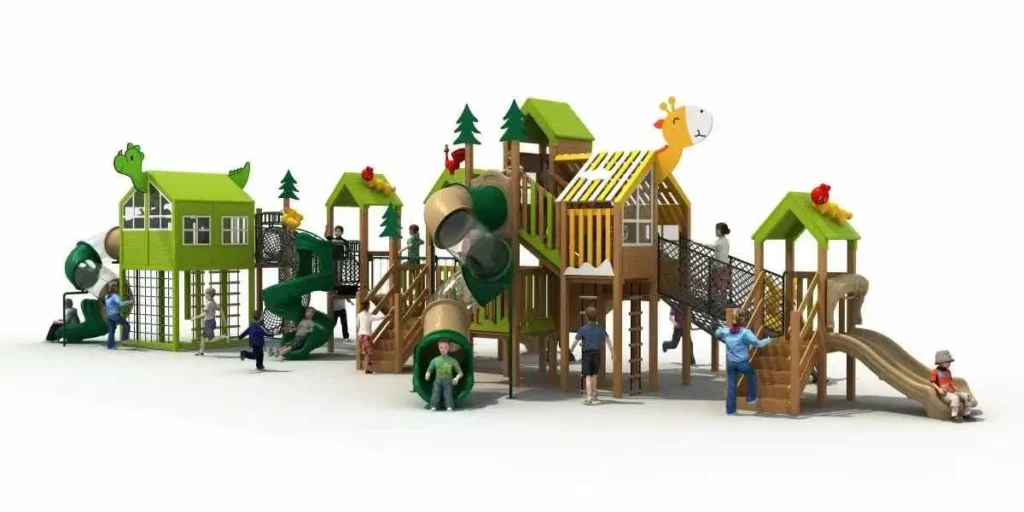 Custom non-standard wooden combination slide